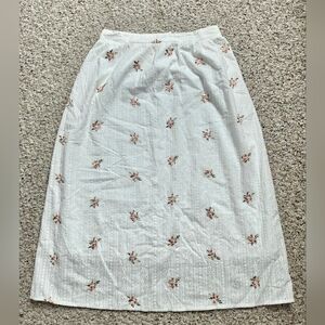 Romantic Eyelet Embroidered Floral Maxi Skirt